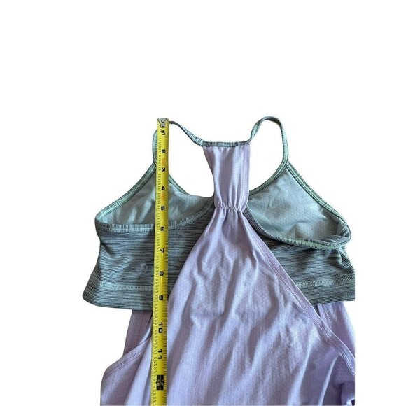 LULULEMON WOMEN SIZE SMALL BRA BUILT IN ACTIVE  Lavender Straps SHIRT - Picture 7 of 7